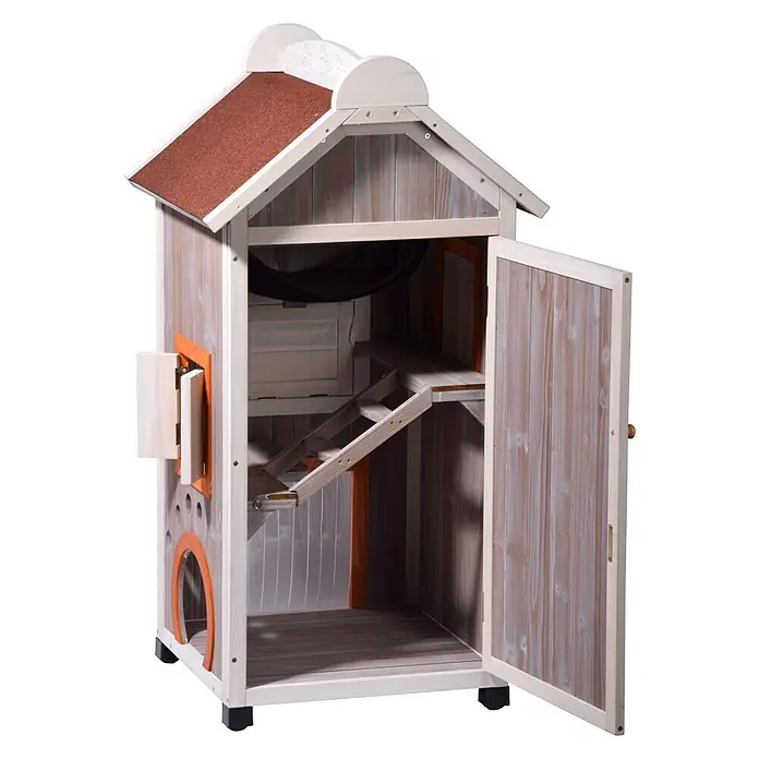 Dobar Katzenhaus Fancy Cat - 58 x 55 x 109 cm - Rechte Seitenansicht