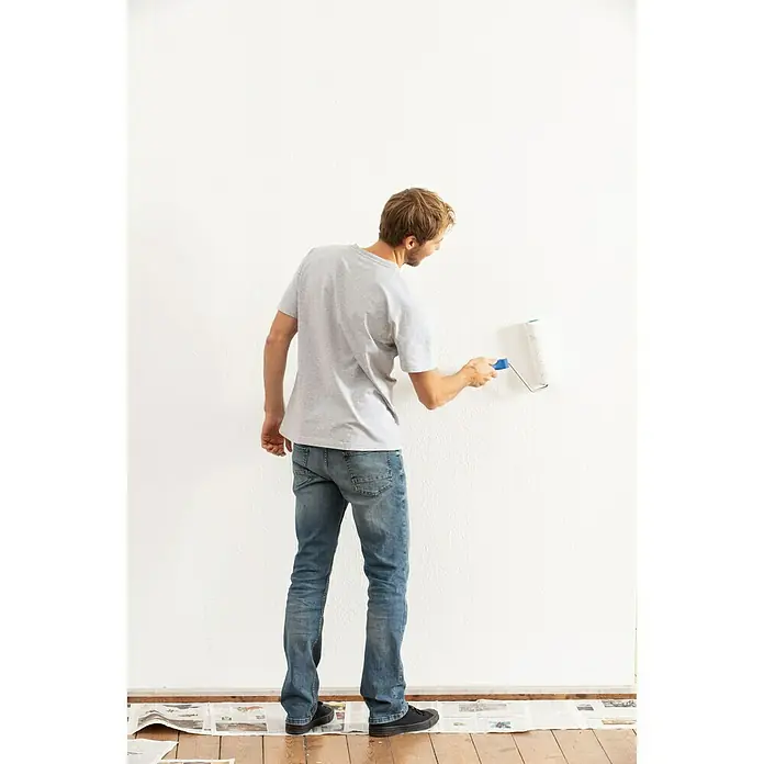 Knauf EasyPutz Finishwalze - Geeignet für: Putz, Breite Walze: 22 cm, Bügelstärke: 8 mm - Anwendungsbeispiel