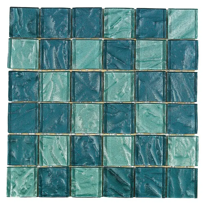 Baldosa de mosaico Andes - 30 x 30 cm, Vidrio, Acqua