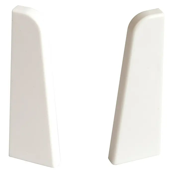 Egger Endkappe - Weiß, 2 Stk., Passend für: Egger Sockelleisten 17 x 60 mm - Vorderansicht