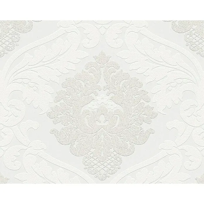 AS Creation Vliestapete Bling Bling - Beige/Weiß, Ornament, 10,05 x 0,53 m