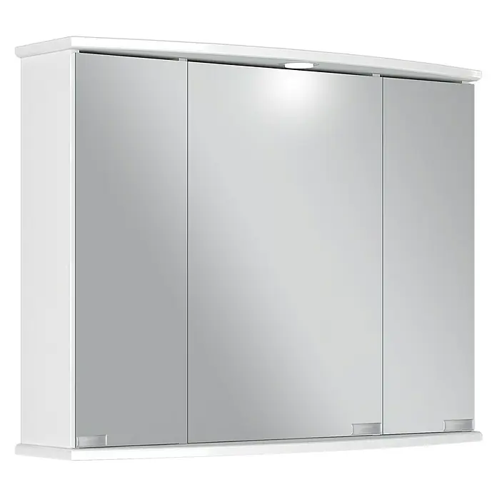 Riva LED-Spiegelschrank Rally - B x H: 82 x 63,4 cm, Mit Beleuchtung, Spanplatte, Weiß - Vorderansicht