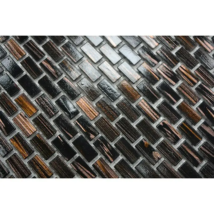 Mozaïektegel goldstar GM GS 503050 - 32,7 x 30,5 cm, Bruin, Glanzend - Close-up