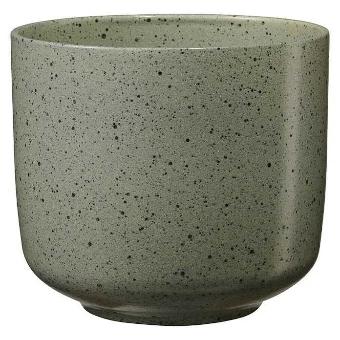 Soendgen Keramik Übertopf rund Bari - Außenmaß (Ø x H): 13 x 12 cm, Mintgrün Effekt, Keramik