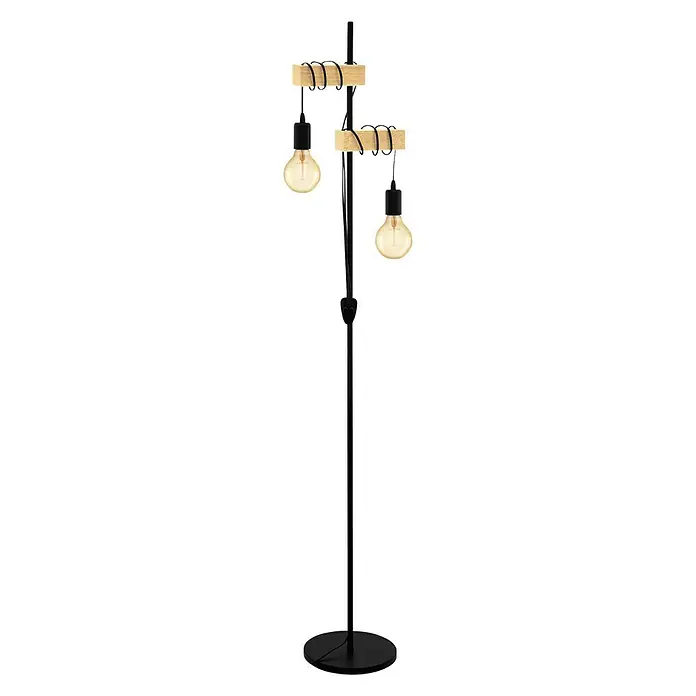 Eglo Townshend Stehleuchte - B x H: 25 x 166,5 cm, Braun, Schwarz
