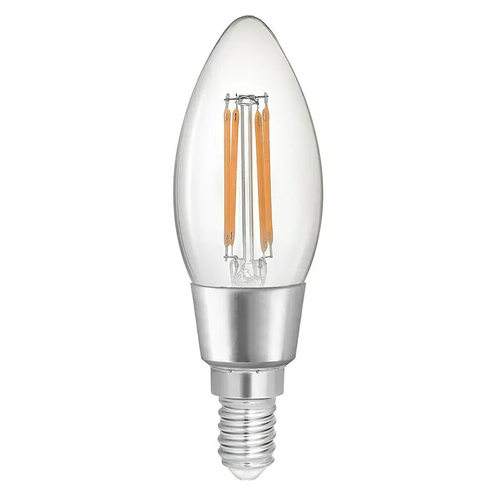 WiZ LED-Leuchtmittel - E27, 5,5 W, Transparent, C35, 470 lm