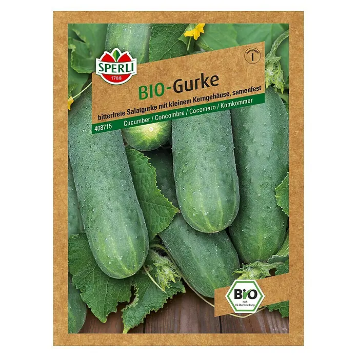 Sperli Gemüsesamen Bio Salatgurke - Marketmore Bio, Cucumis sativus