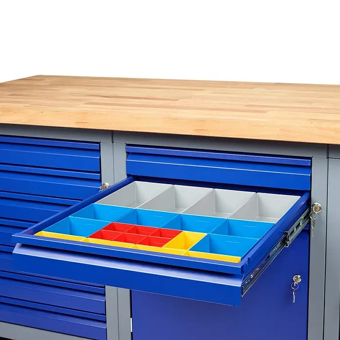 Küpper Profi Modul System Unterschrank 2 Schubladen & 1 Tür (Linksanschlag) - L x B x H: 56 x 55 x 66 cm - Vorderansicht