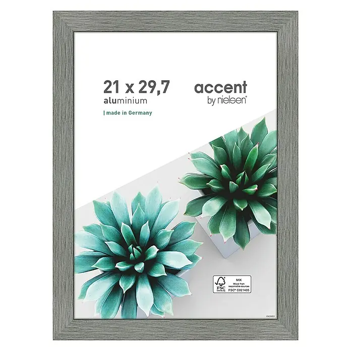 Accent Bilderrahmen Star - Grau, 21 x 29,7 cm / DIN A4 - Vorderansicht
