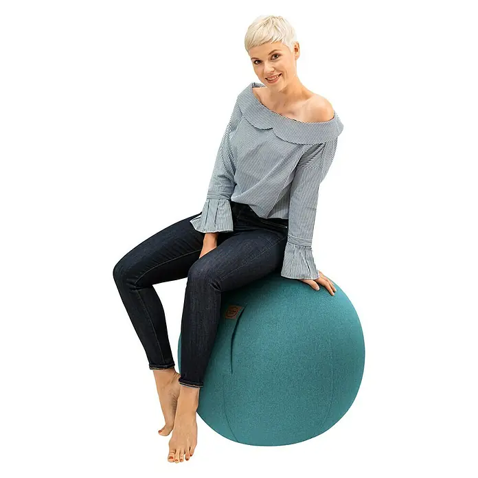Sitting Ball Gymnastikball Felt - Aquarius, Durchmesser: 65 cm, Material Bezug: 100 % Polyester - Anwendungsbeispiel
