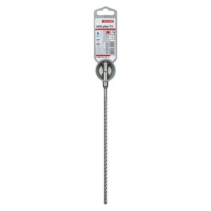 Bosch Professional Svrdlo za beton SDS-Plus SDS Plus-7X - Promjer: 6 mm, Duljina: 265 mm - Pogled odozdo