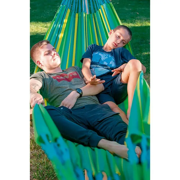 La Siesta Hamaca Brisa Lime - L x An: 350 x 160 cm, Amarillo/Verde/Turquesa, Número de personas máx.: 2