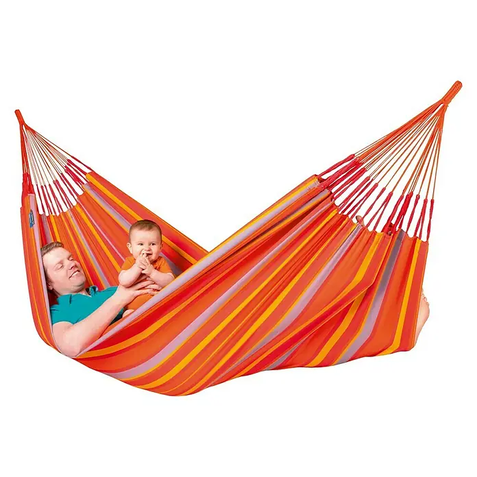 La Siesta Hamaca Brisa Toucan - L x An: 350 x 160 cm, Rojo/Naranja/Amarillo, Número de personas máx.: 2
