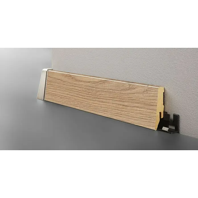 LOGOCLIC Aquaprotect Podna kutna lajsna - 2,6 m x 18 mm x 58 mm, Ravni oblik - Detaljan prikaz