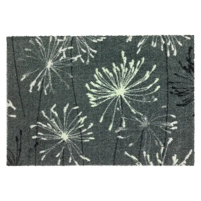 SCHÖNER WOHNEN-Kollektion Sauberlaufmatte Pusteblume - Grau/Mint, 50 x 70 cm, 100 % Polyamid - Ansicht von oben