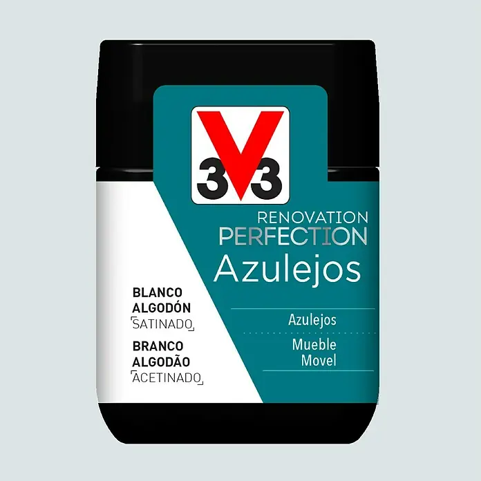 V33 Esmalte para azulejos Renovation Perfection - Gris pluma, 75 ml, Satinado