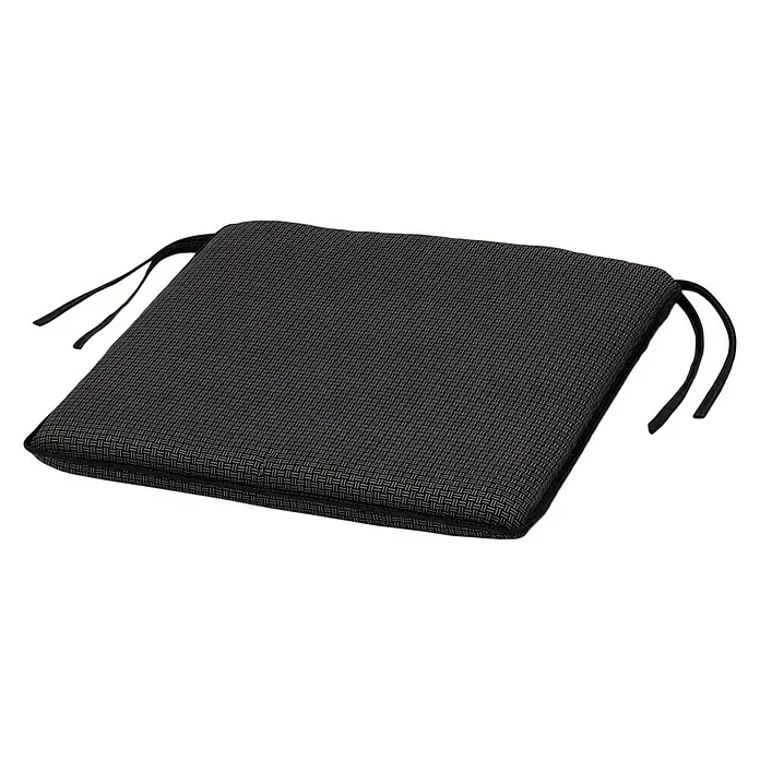 Sunfun Sitzkissen Edda - 37 x 37 x 4 cm, Anthrazit, 52% Polyester, 48% Baumwolle - Linke Seitenansicht