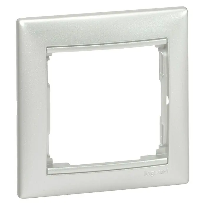 Legrand Abdeckrahmen Valena - Aluminium, 1-fach, Kunststoff, Unterputz