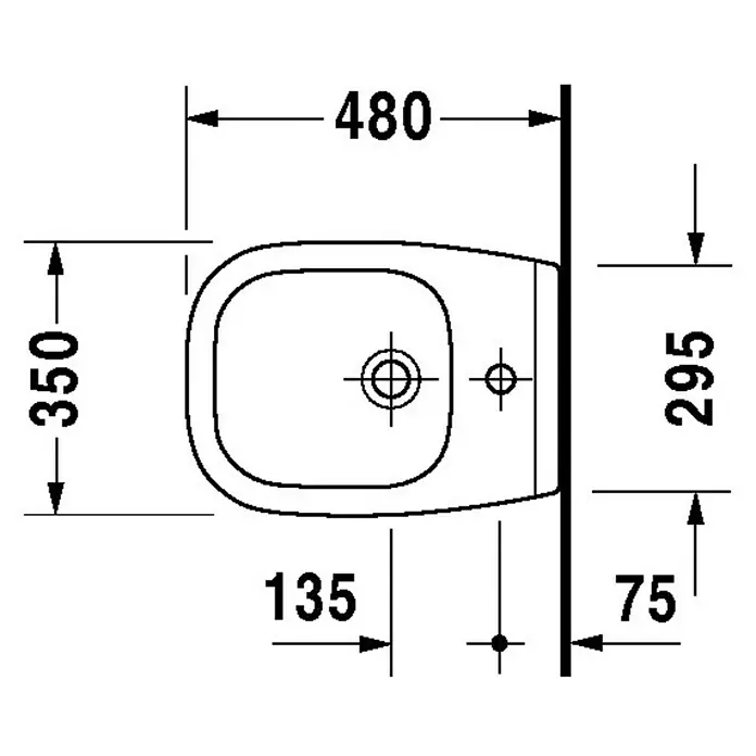 Duravit D-Code Wand-Bidet Compact - Unbeschichtet, Keramik, Weiß