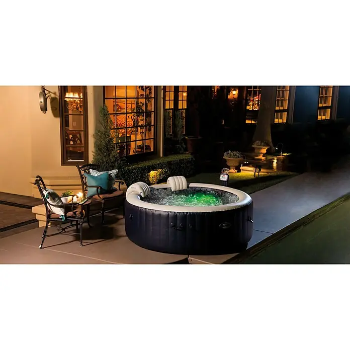 Intex Pure Spa Außen-Whirlpool 77 Bubble Massage - Ø x H: 196 x 71 cm, 795 l, Geeignet für: 4 Erwachsene, Navy