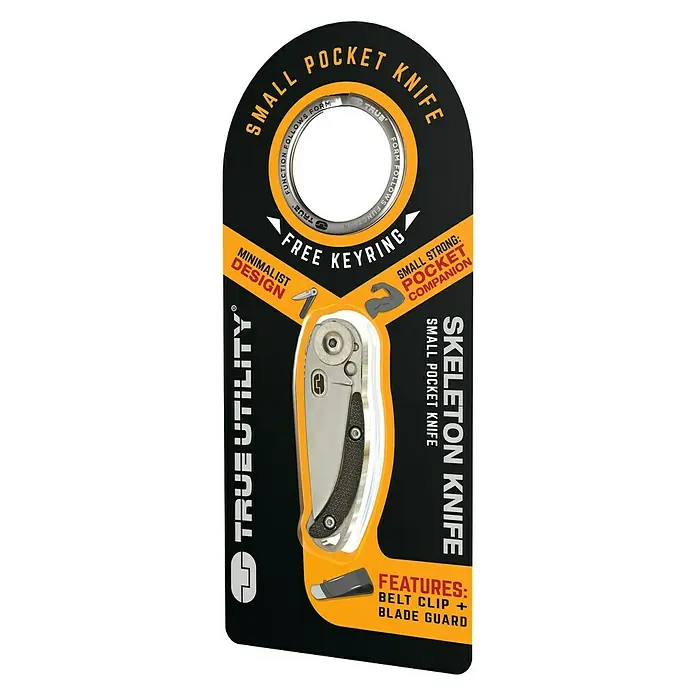 True Utility Cúter universal Skeletonknife - Longitud de la hoja: 40 mm, Acero inoxidable 420 - Vista frontal