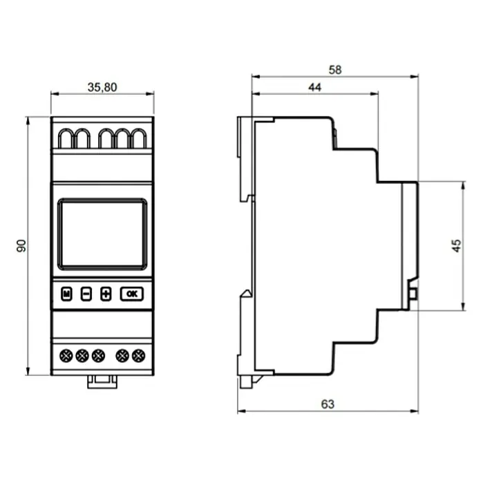 Dinuy Interruptor de palanca digital IH TEB MC2 - 230 V/50 Hz, Programación semanal