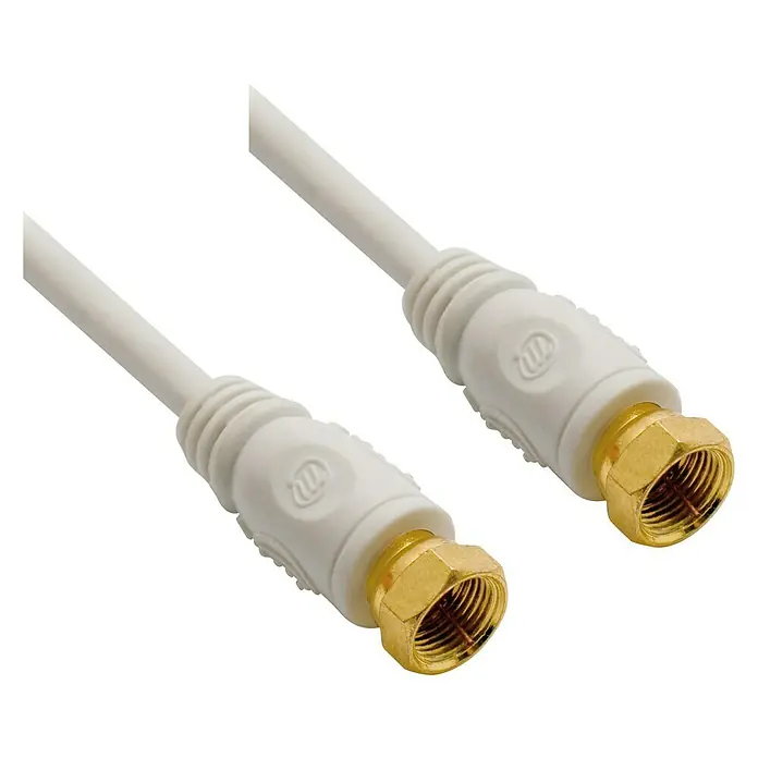 Metronic Cable de conexión SAT M-M - 10 m, Blanco, Macho - Macho