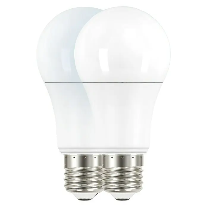 Garza Bombilla LED inteligente Pack 2 - 9 W, E27, Color de luz: Blanco neutro, Intensidad regulable, Redonda