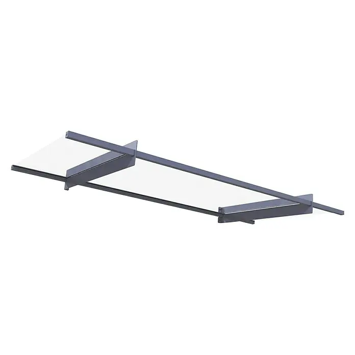 Solid Elements Vordach Louisa - 2.055 x 940 x 140 mm, Farbe Träger: Anthrazitgrau