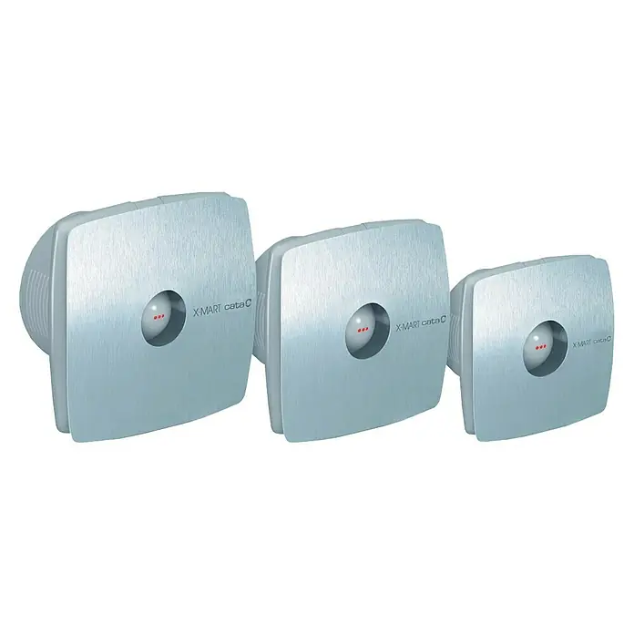 Cata Extractor de baño X-MART 10 MATIC - Acero inoxidable, Diámetro: 100 mm