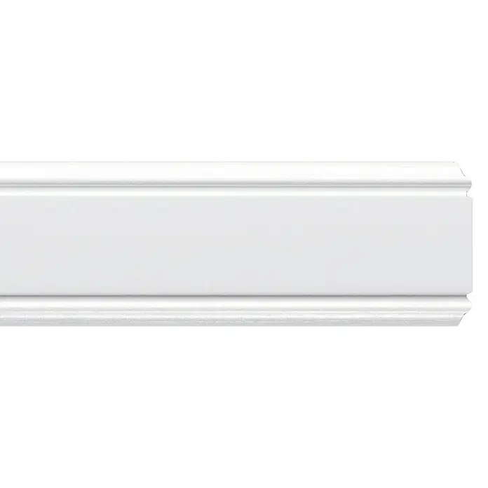 Wandleiste CW 12 - 200 cm x 8 mm x 6 cm, Weiß - Vorderansicht