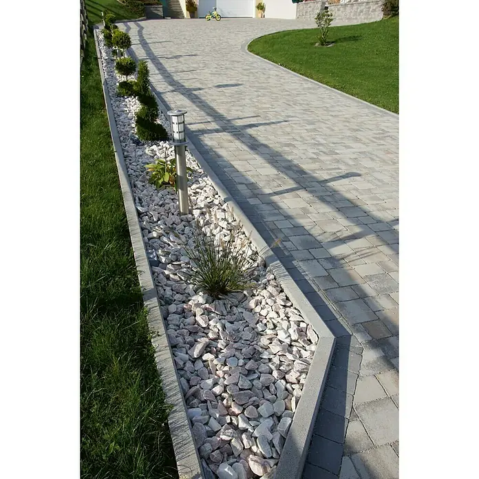 Seesteiner Rasenkante Piazza - Anthrazit, L x B x H: 100 x 20 x 5 cm, Beton
