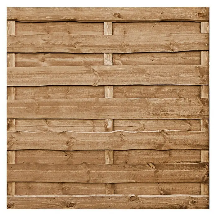 Werth Holz Vrtna drvena ograda Nevada - 4,7 x 180 x 180 cm, Borovina / smrekovina - Pogled sprijeda