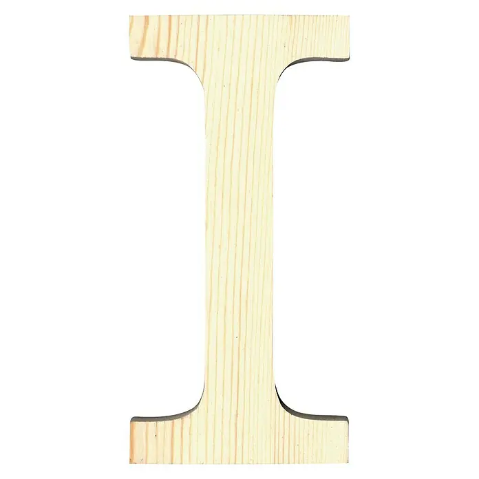 Artemio Letra de madera - Motivo: I, L x An x Al: 19 x 1 x 19 cm, Madera