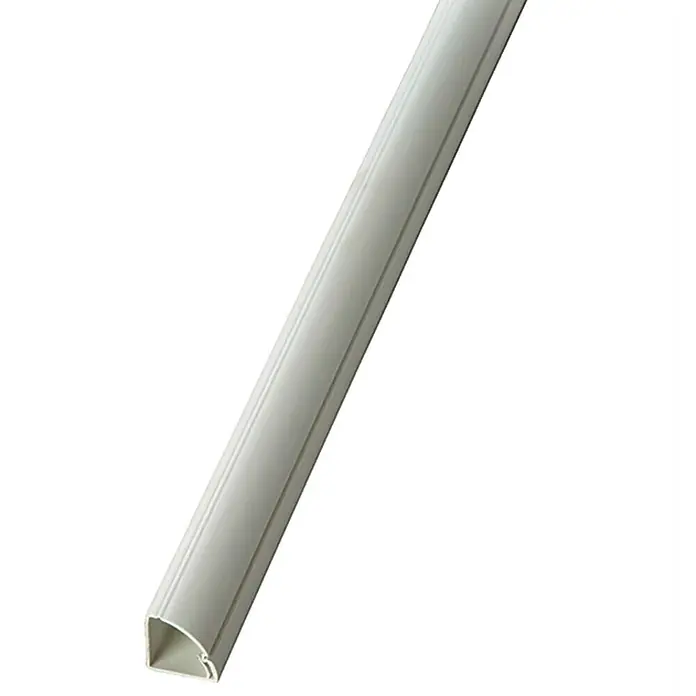 D-Line Kabelkanal Viertelrund - 2 m, 22 x 22 mm, Weiß - Vorderansicht