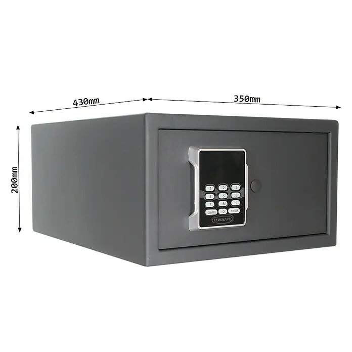 Rottner Hoteltresor Neptun - 43 x 35 x 20 cm, Elektronisches Zahlenschloss, 25 l