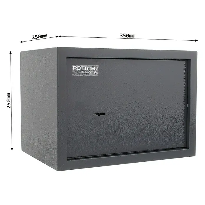 Rottner Möbeltresor Homestar - Doppelbart-Hochsicherheitsschloss, L x B x H: 25 x 35 x 25 cm, Anthrazit