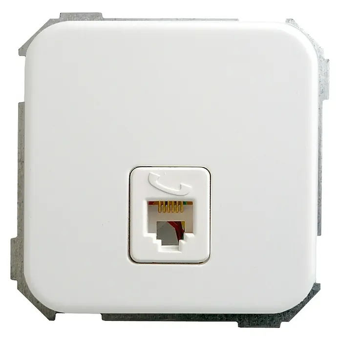 Simon 31 Toma de teléfono - Blanco