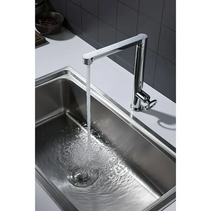 Imex Olimpo Grifo de cocina - Cromo, Brillante, Caño alto