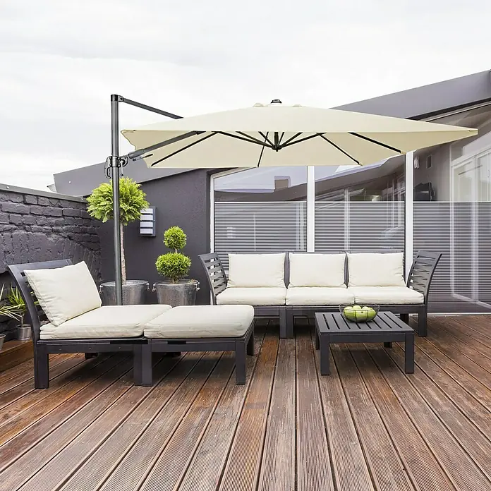 Derby Ravenna Pendelschirm Ax - Natur, L x B: 268 x 268 cm - Anwendungsbeispiel