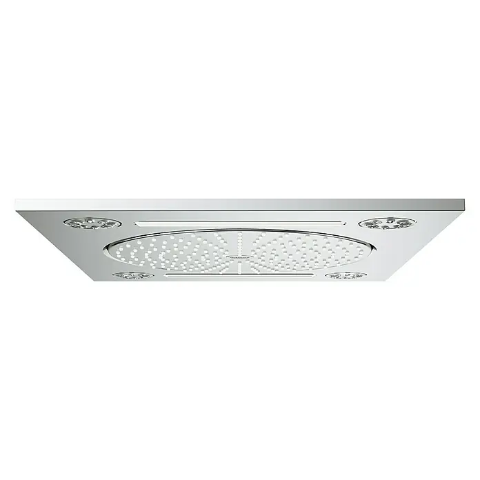 Grohe Kopfbrause Rainshower F-Series 15 - L x B: 45,6 x 38,1 cm, 20 l/min bei 3 bar, Anzahl Funktionen: 3 Stk., Chrom - Ansicht von unten