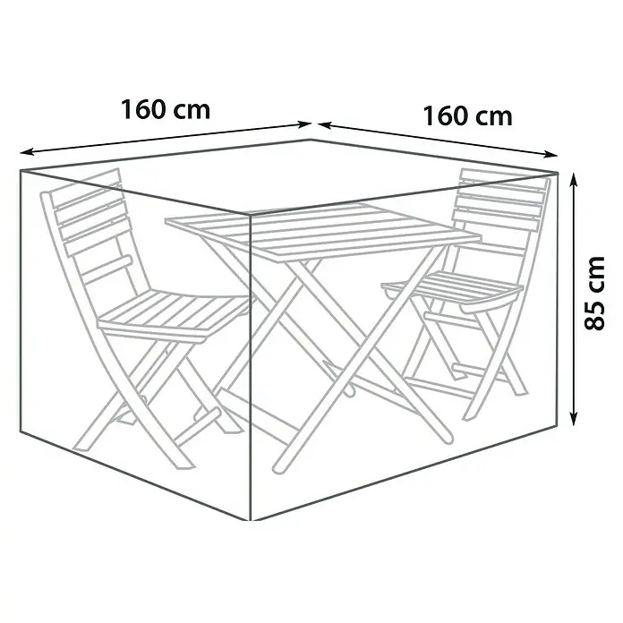 Sunfun Balkon-Set-Schutzhülle - Ø x H: 160 x 85 cm