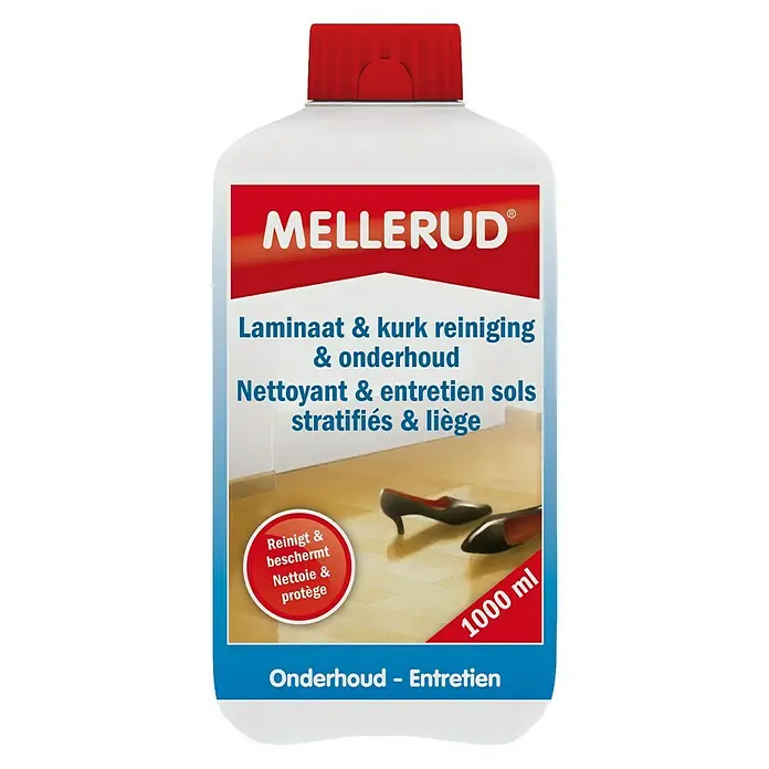 Mellerud Reinigings- en onderhoudsmiddel Laminaat- en kurk - 1 l, Fles met kindveilige sluiting