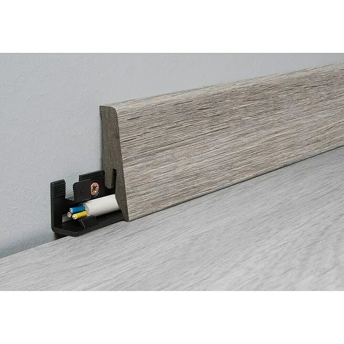 LOGOCLIC Aquaprotect Podna kutna lajsna K58 Moonlight Oak - 2,6 m x 18 mm x 58 mm, Ravni oblik - Detaljan prikaz