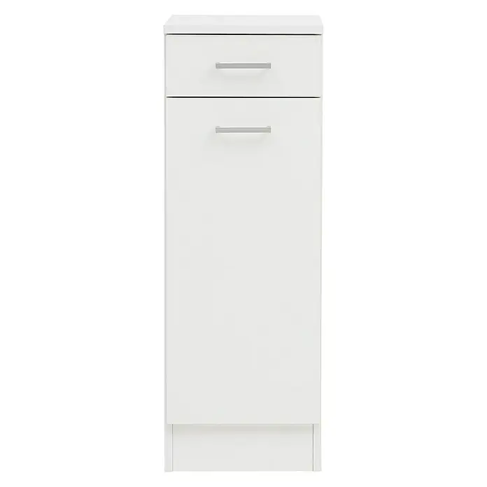 Schildmeyer Lorenz Unterschrank - 30 x 32 x 92 cm, Perlweiß - Vorderansicht