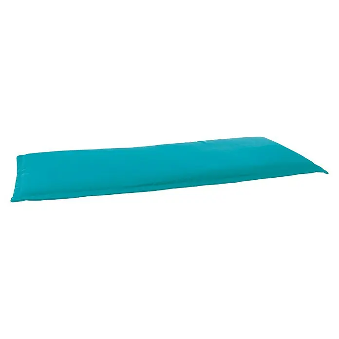 Doppler Bankauflage Look - L x B x H: 120 x 45 x 4 cm, Türkis, 100 % Polyester