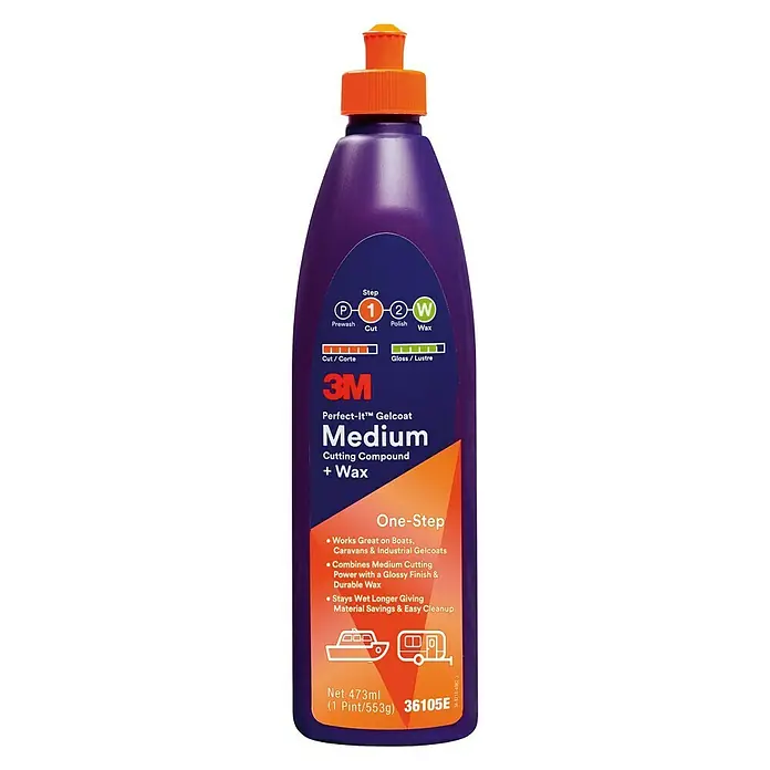 3M Perfect-It Pulimento y cera Medium - 473 ml, Apto para: Gelcoat