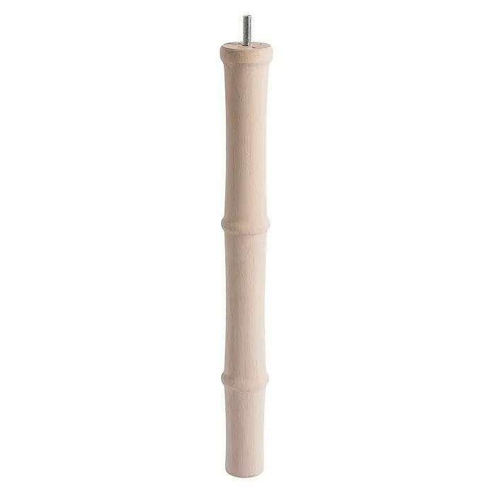 Möbelfuß Madrid - Ø x L: 44 x 400 mm, M8, Holz, Oberfläche: Naturbelassen, Traglast: 50 kg