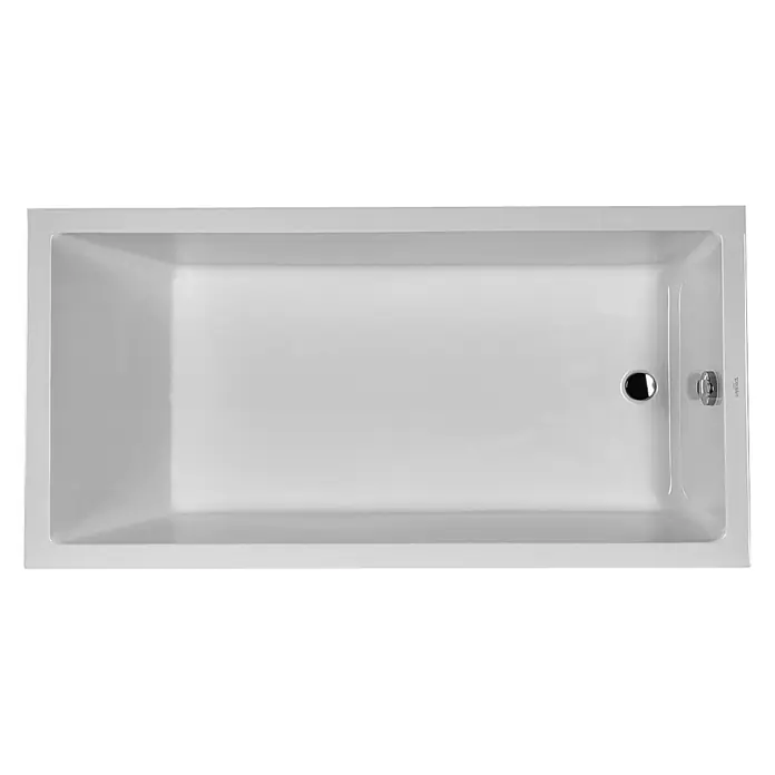 Duravit Starck 1 Badewanne Typ 1 - 180 x 90 cm, Sanitäracryl, Weiß - Vorderansicht