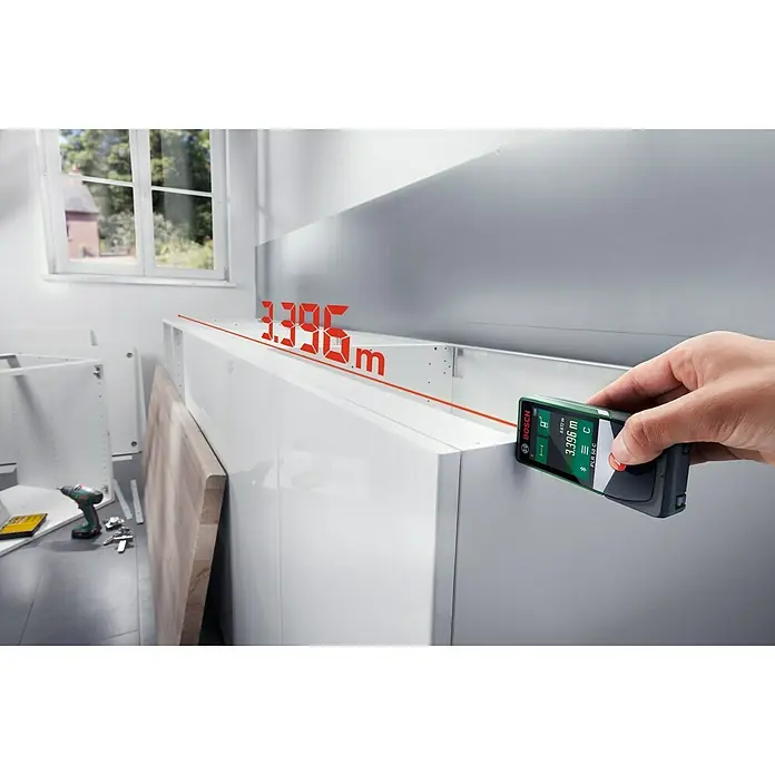 Bosch Laserentfernungsmesser PLR 50 C - Messbereich: 0,05 - 50 m, Bluetooth 4.0, ± 2 mm (Entfernung)